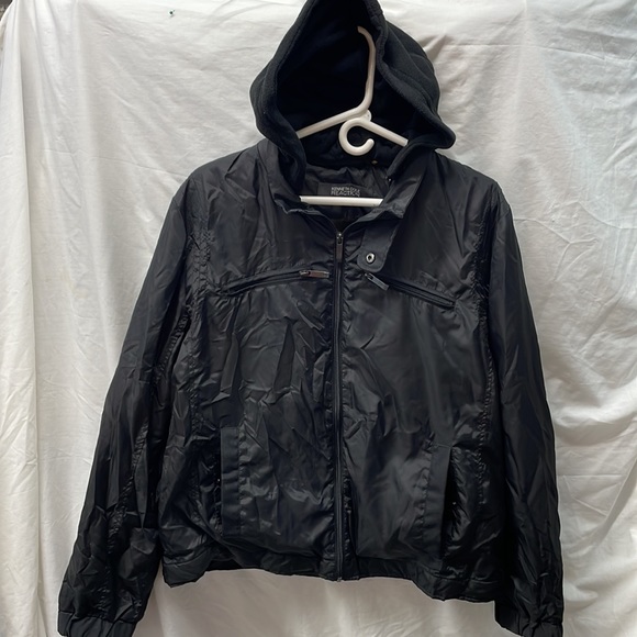 Kenneth Cole reactions hooded-lined 6 pocket jacket sz L 2/18/4 - Picture 2 of 8